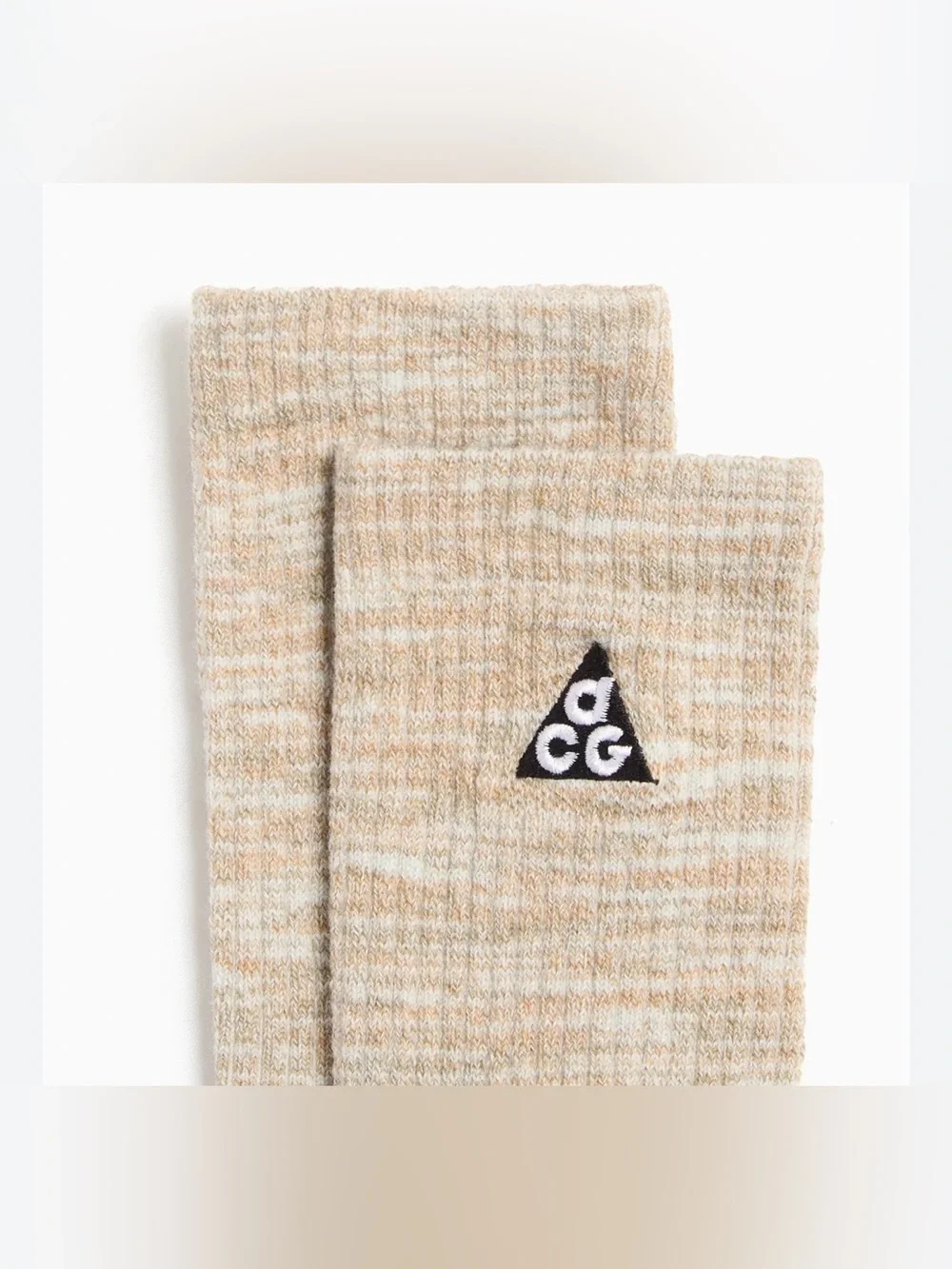 ACG Everyday Cushioned Crew Socks in Sail/Sea Women’s 4-6 NWT Beige Tan Neutral
